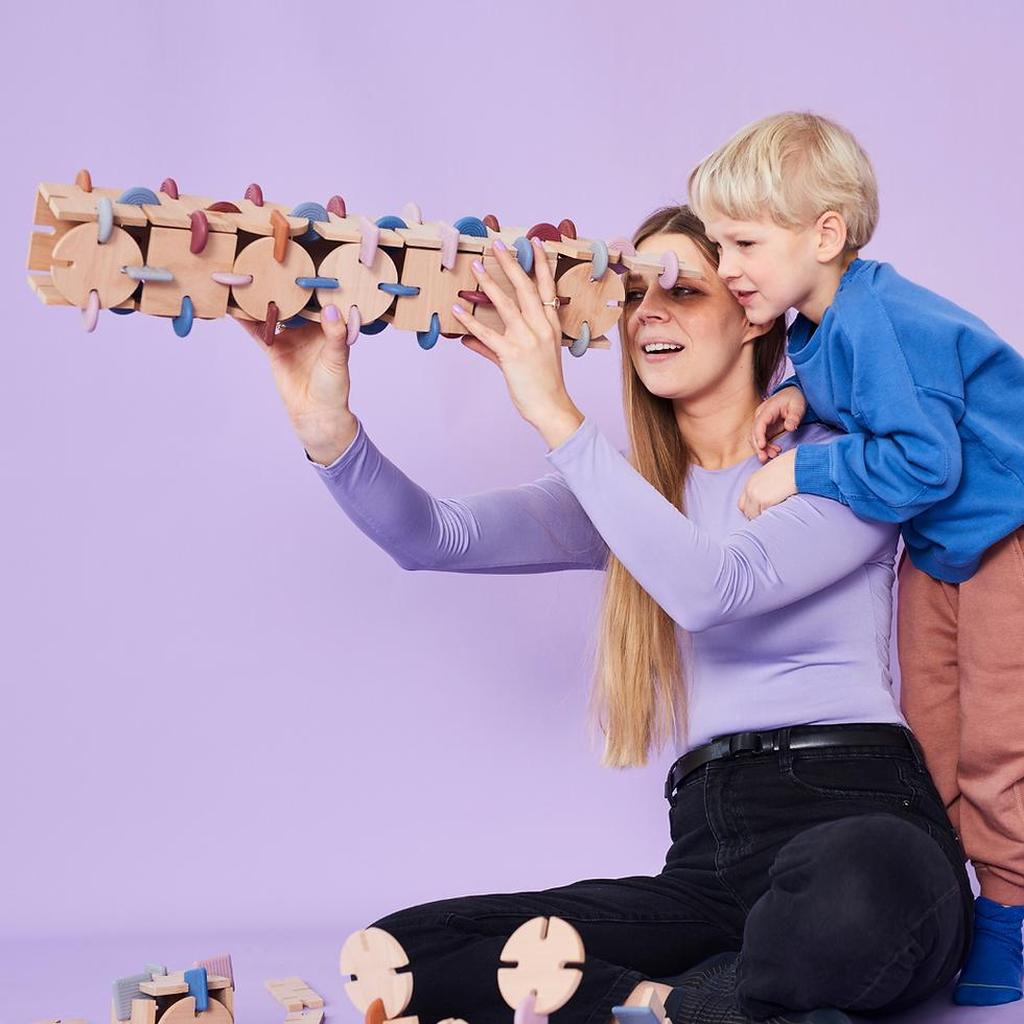 Byggesett Tre Pedagogisk Kreativt Mini 16 Deler BAVVIC