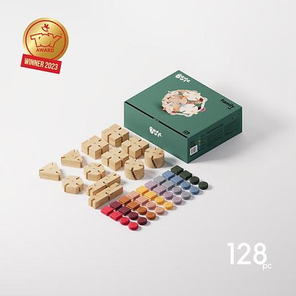 Byggesett I Tre Og Fleksible Koblinger 128 Deler BAVVIC