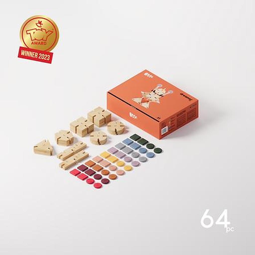 Byggesett i Bøk og Silikonkoblinger 64 Deler BAVVIC Dreamer