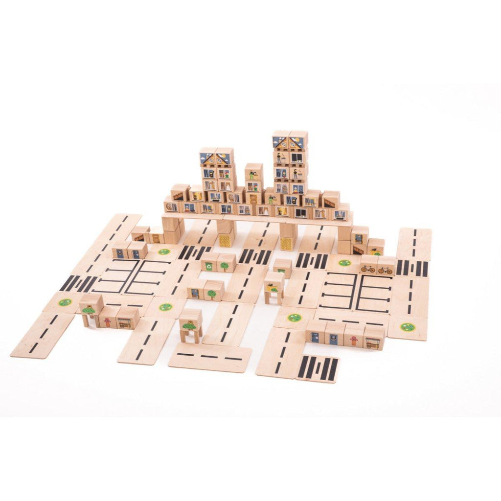 Byggesett I Tre City Medium 160 Deler Just Blocks For Barn
