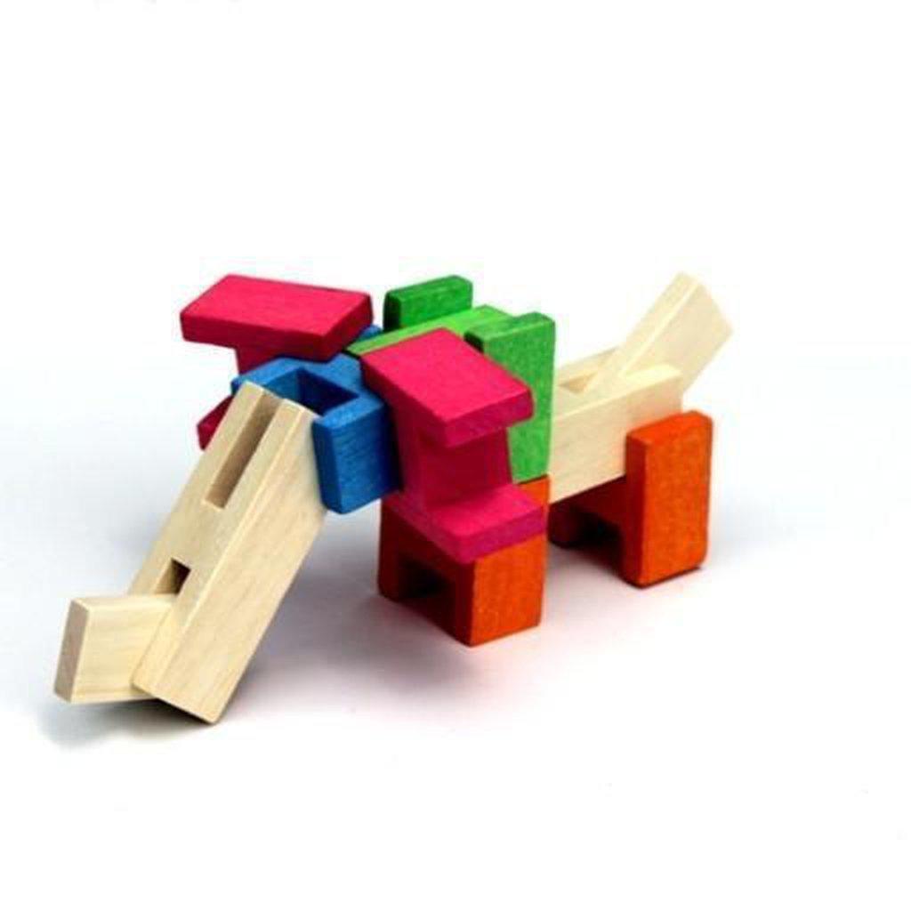 Byggeklosser Tre Miljøvennlige Farger 65 Deler Luco Toys