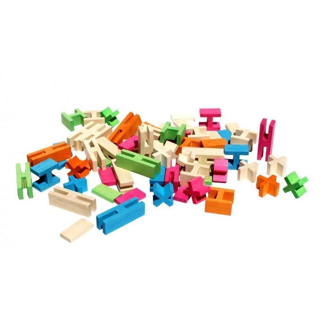 Byggeklosser Tre Miljøvennlige Farger 65 Deler Luco Toys