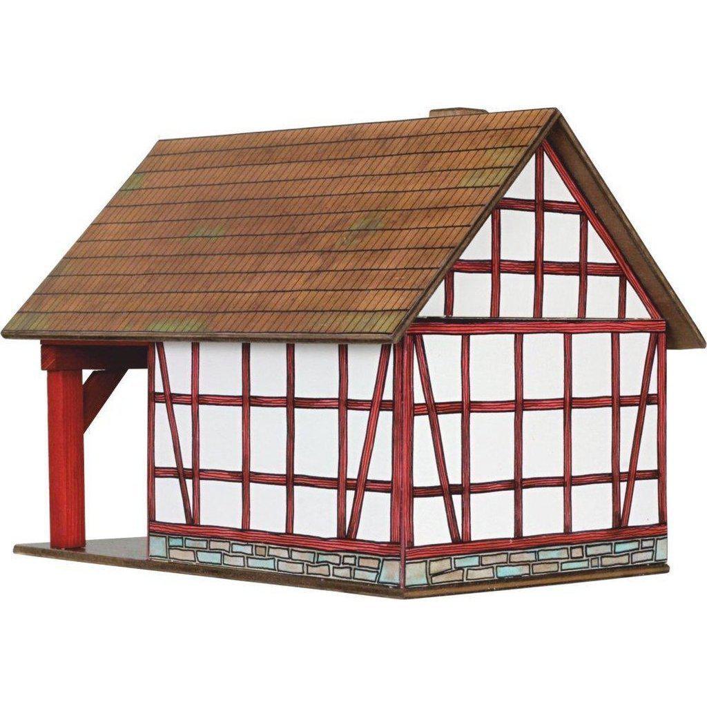 Modellbyggesett i tre Detaljert Miniatyr Hvit Smie Walachia