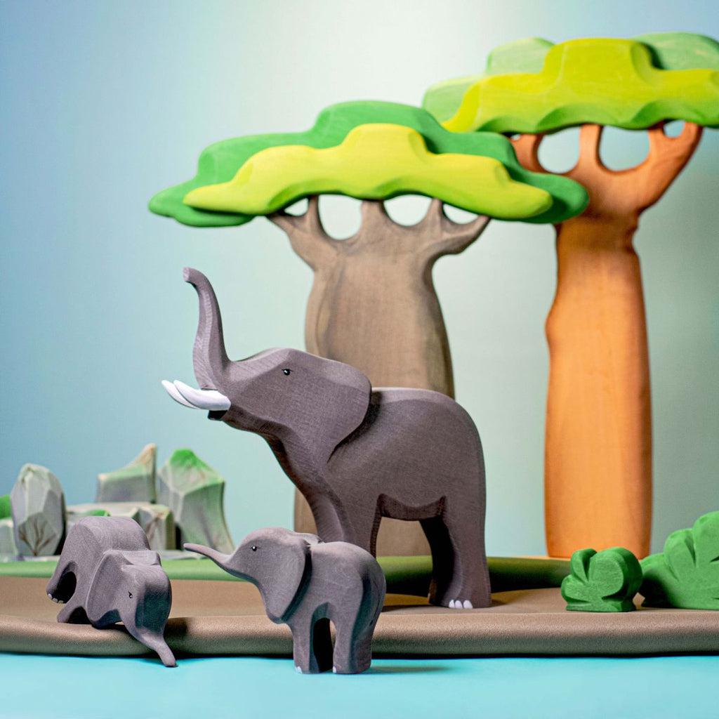 Trefigur Håndlaget Tre Stor Baobabtre Montessori Bumbu Toys