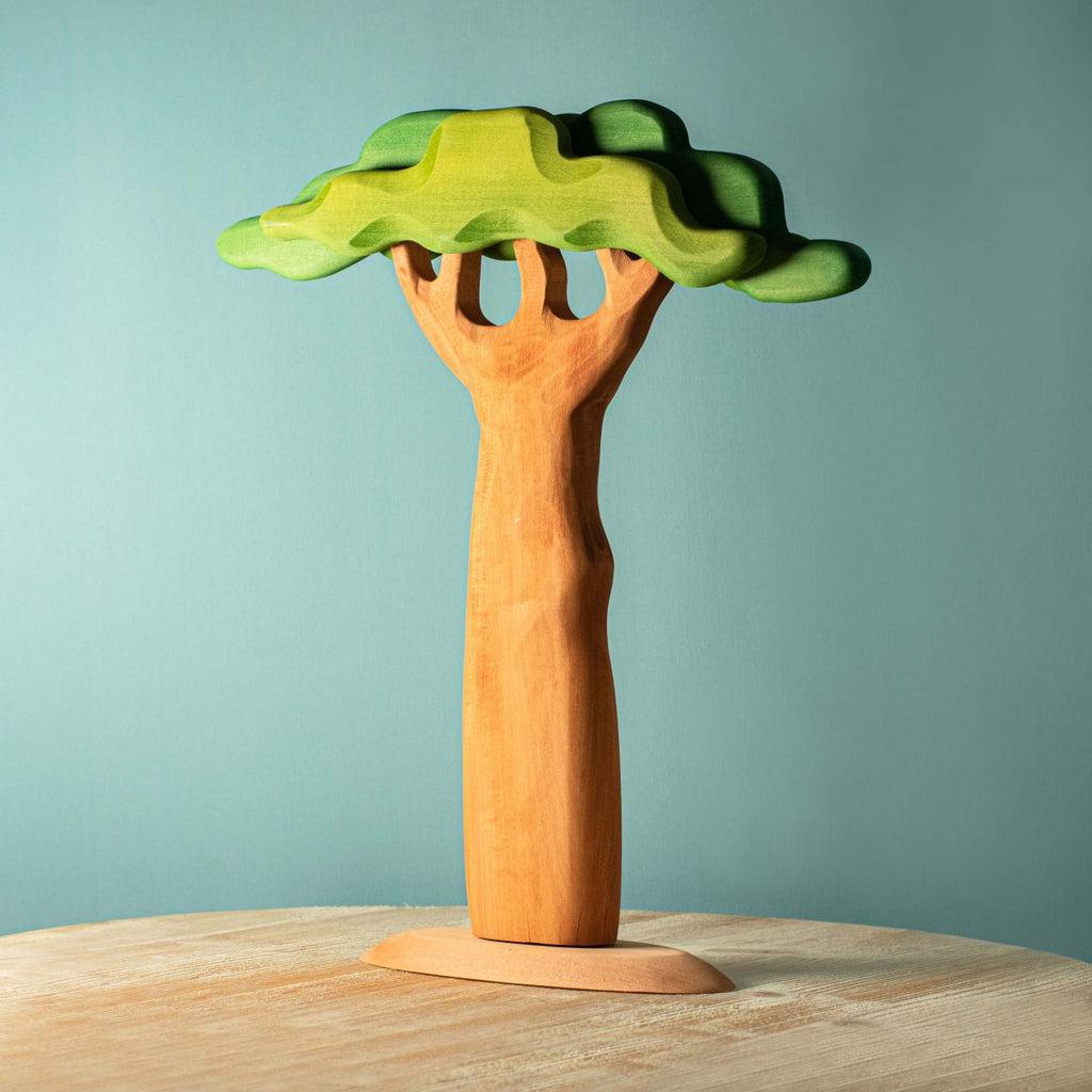 Trefigur Håndlaget Tre Stor Baobabtre Montessori Bumbu Toys