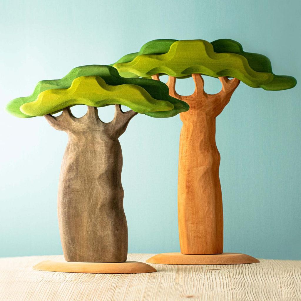 Trefigur Håndlaget Tre Stor Baobabtre Montessori Bumbu Toys