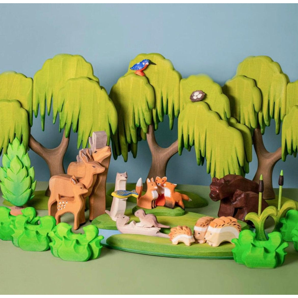 Trefigur Håndlaget Liten Bjørn Bumbu Toys Giftfri Malt