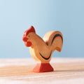 Trefigur Hane i Tre Håndlaget Naturlig Liten Bumbu Toys