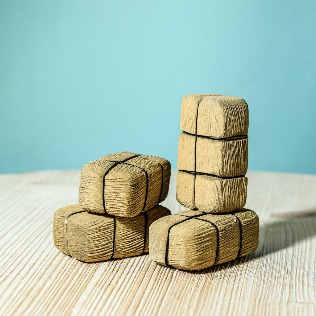 Trefigur Håndlaget Tre Høyballer Bumbu Toys Sett 5 Deler