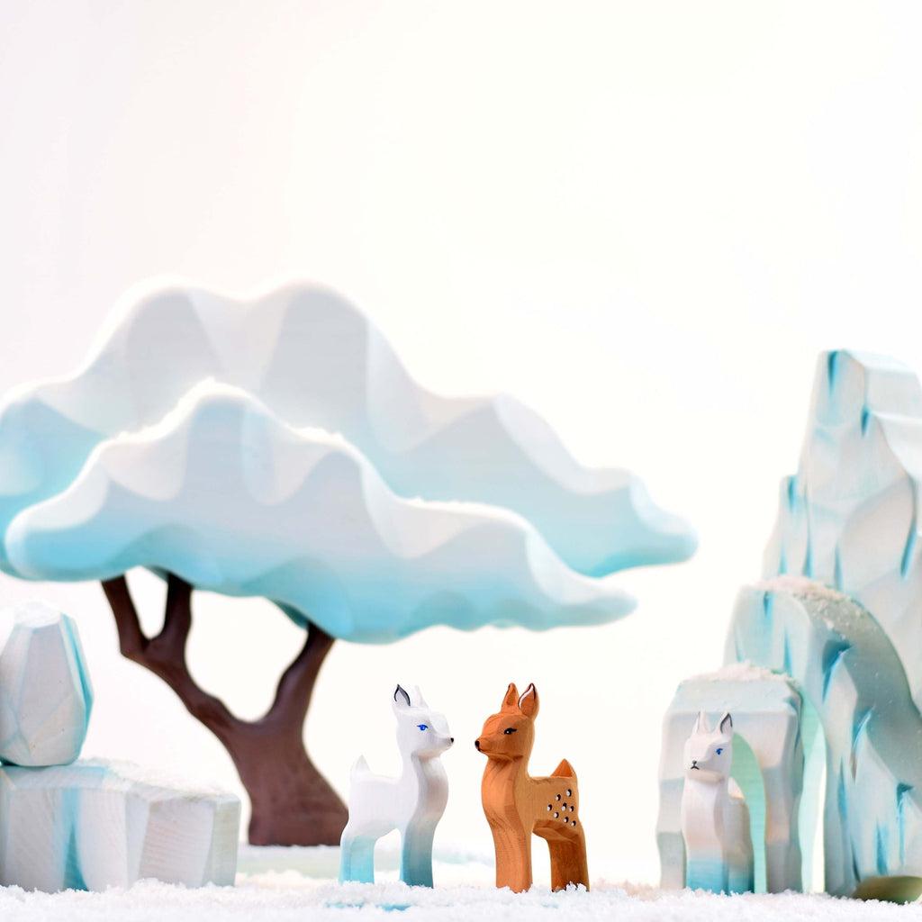 Trefigur Tre Naturinspirert Liten Isfjell Bumbu Toys