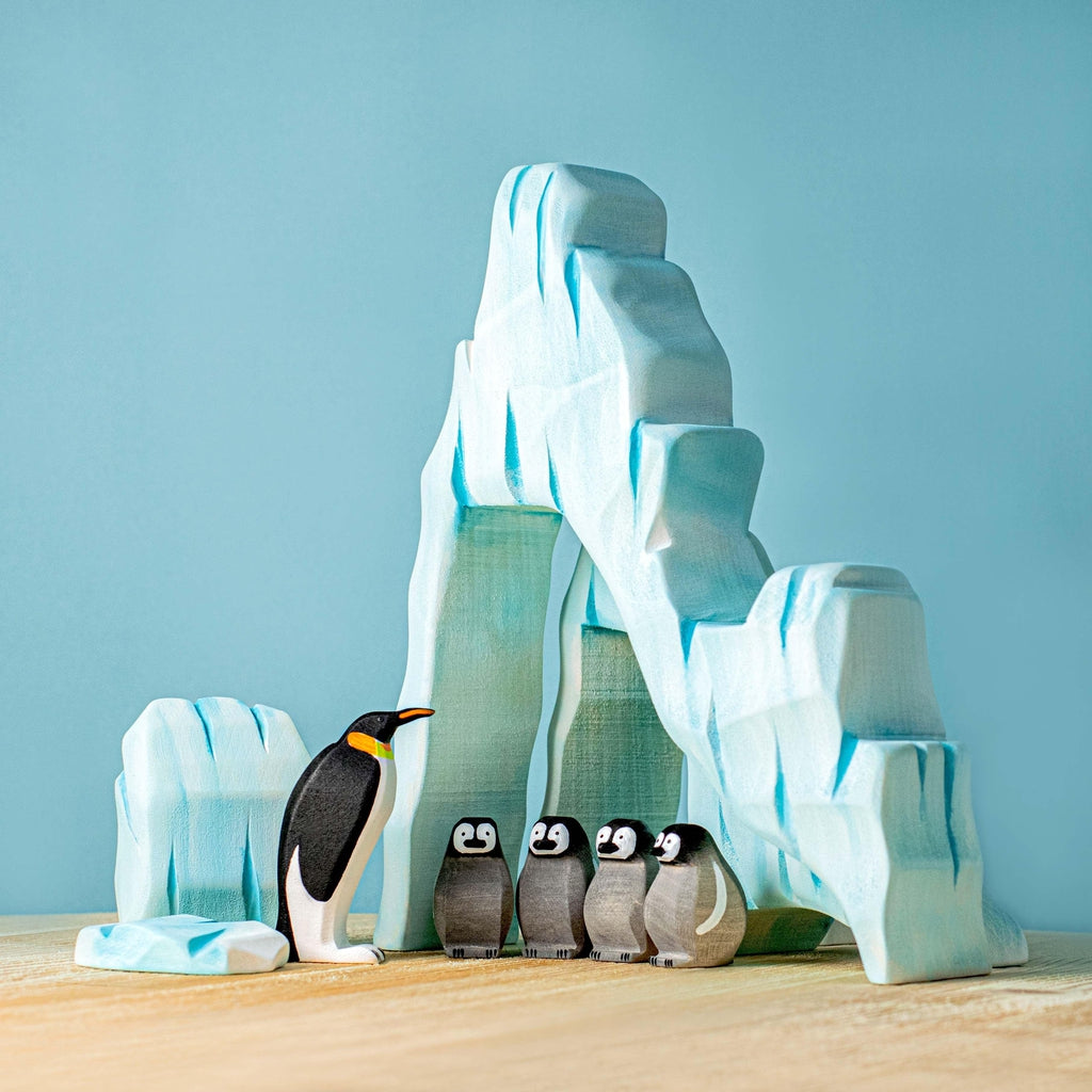 Trefigur Tre Naturinspirert Liten Isfjell Bumbu Toys