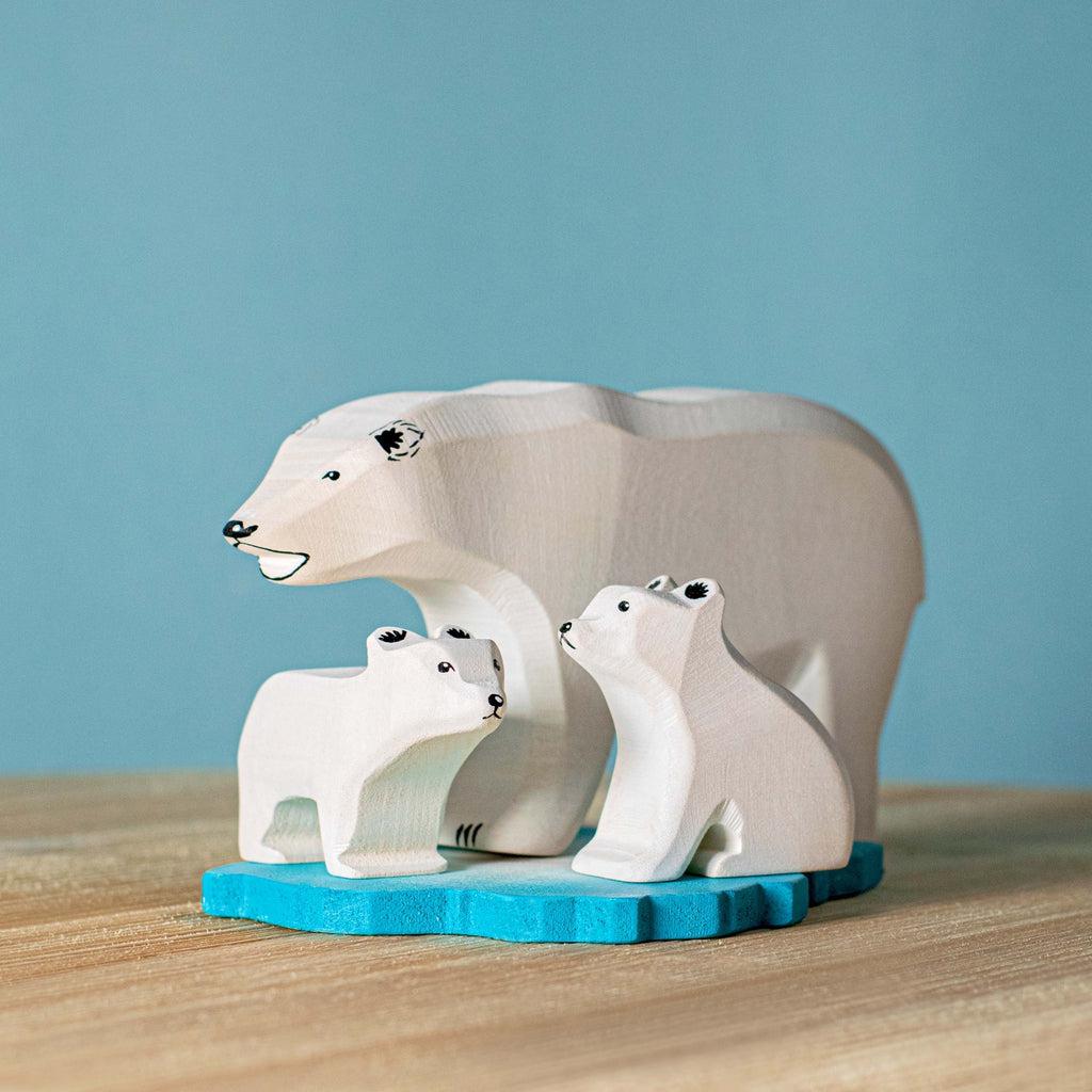 Trefigur Håndlaget Tre Isflak Liten Naturlig Bumbu Toys