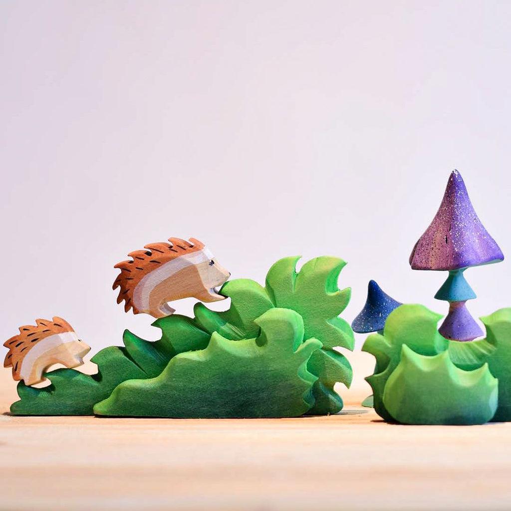 Trefigur Håndlaget Naturvennlig Liten Piggsvin Bumbu Toys