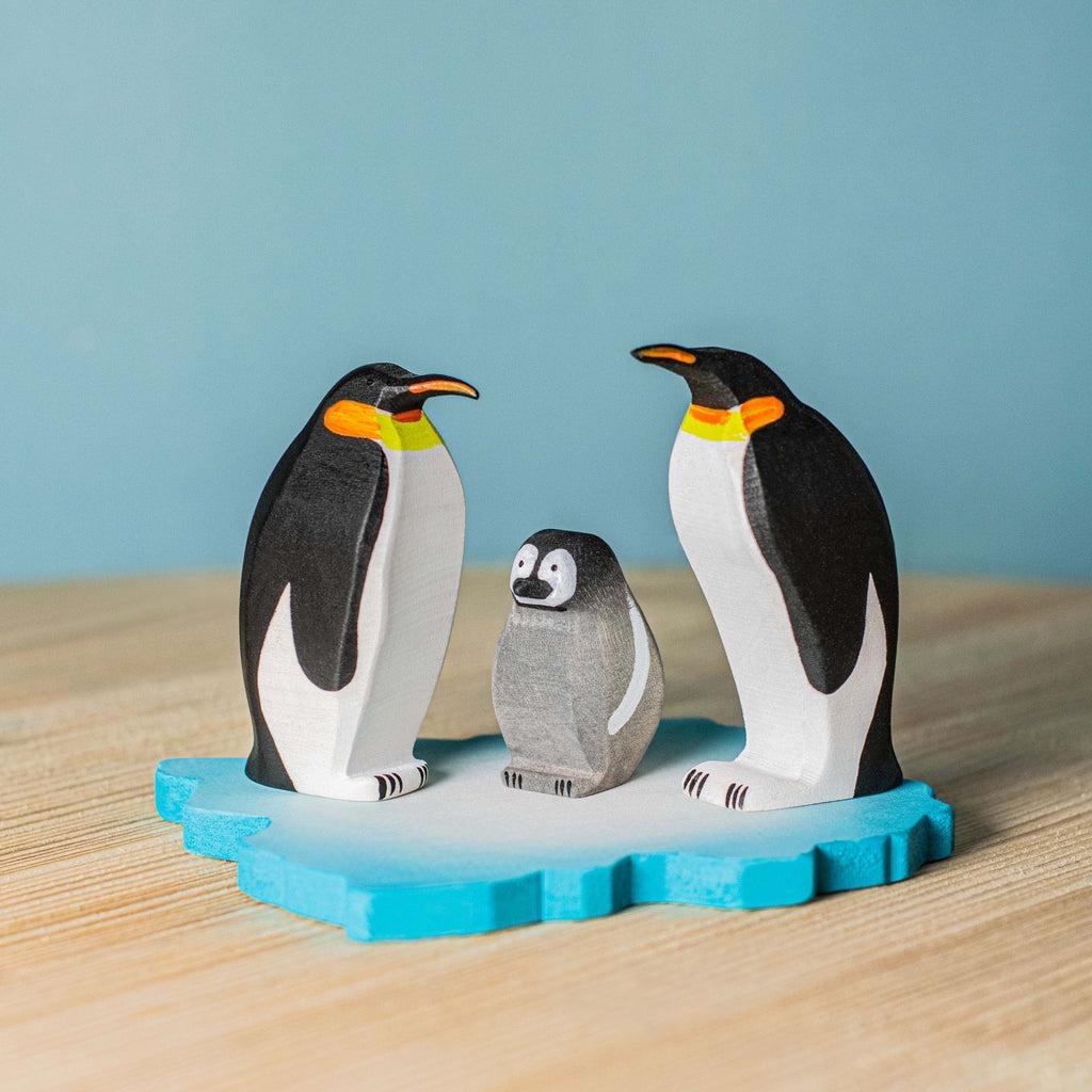 Trefigur Håndlaget Oljet Tre Liten Pingvin Hann Bumbu Toys