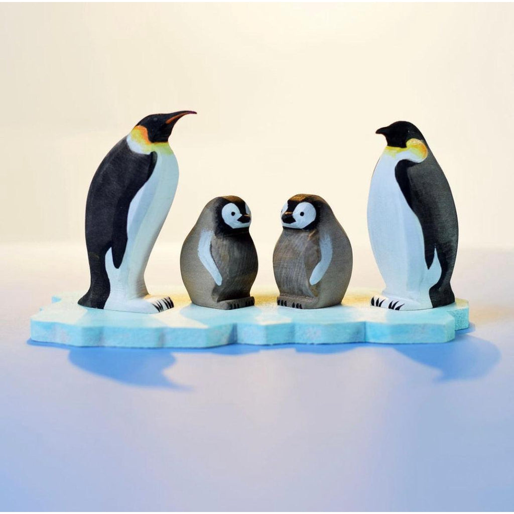 Trefigur Håndlaget Tre Liten Pingvin Hunn Bumbu Toys
