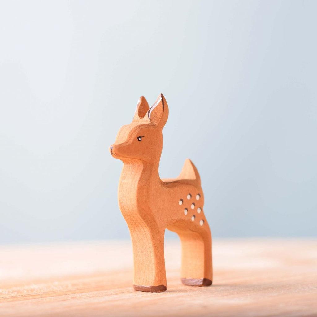 Trefigur Naturtre Håndlaget Liten Rådyrkalv Bumbu Toys