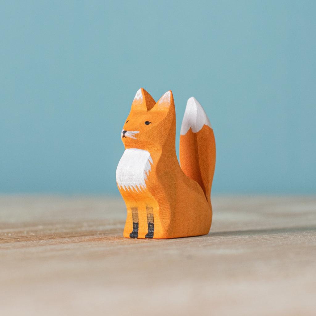 Trefigur Håndlaget Tre Liten Sittende Revunge Bumbu Toys