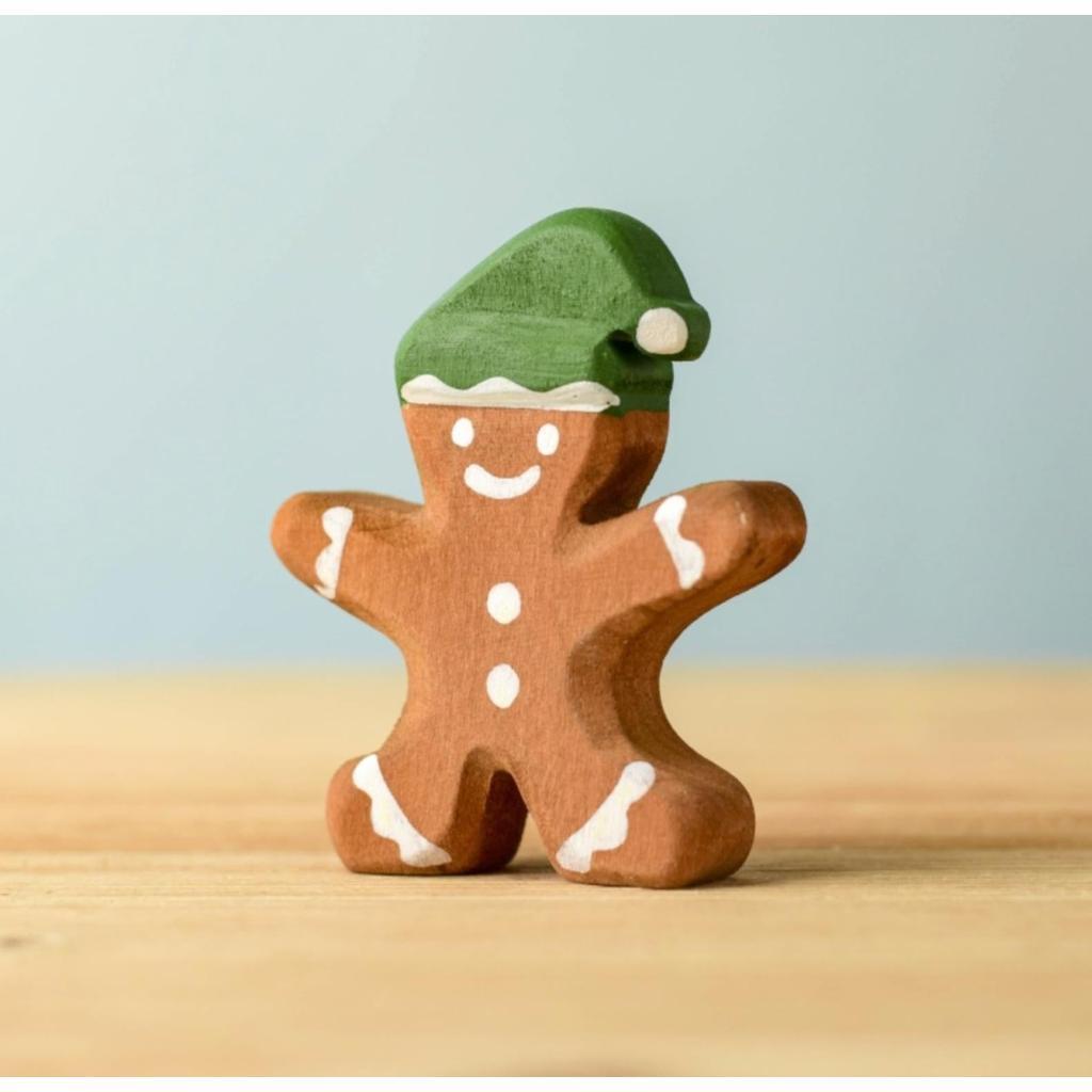 Trefigur Håndlaget Tre Liten Pepperkakemann Bumbu Toys