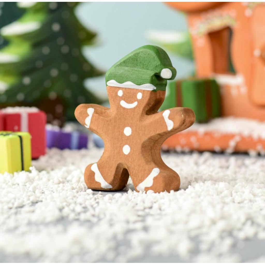 Trefigur Håndlaget Tre Liten Pepperkakemann Bumbu Toys