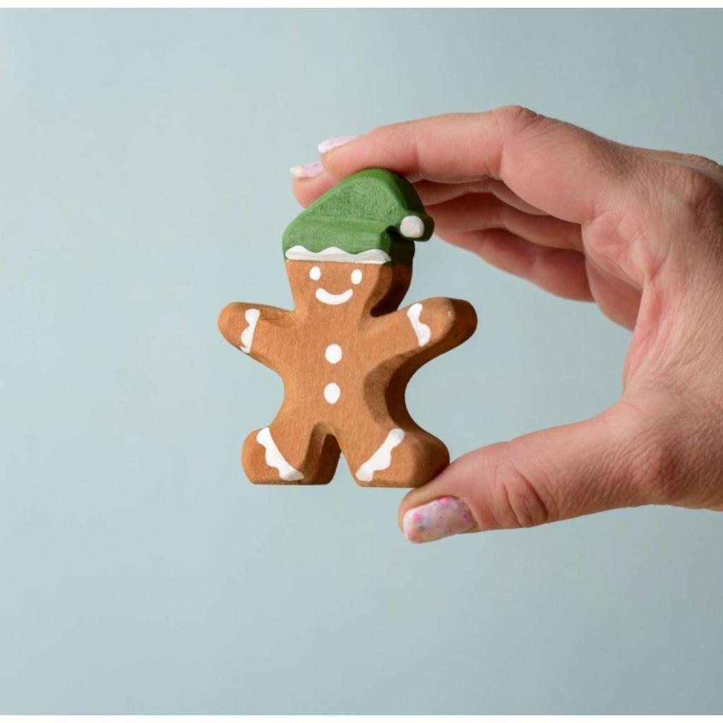 Trefigur Håndlaget Tre Liten Pepperkakemann Bumbu Toys