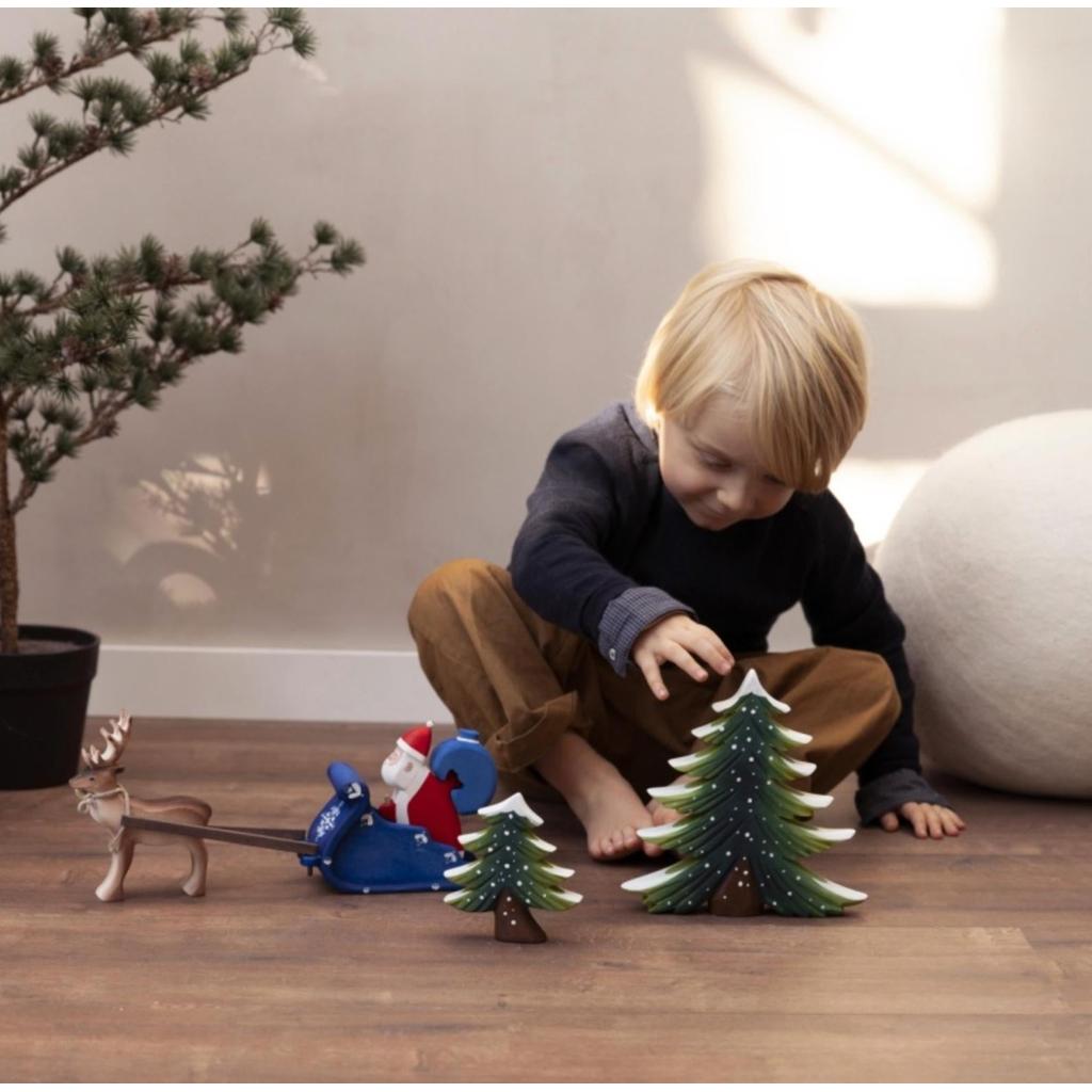 Trefigur Håndlaget Tre Vintersett 3 Deler Bumbu Toys