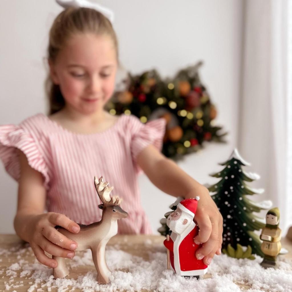 Trefigur Håndlaget Tre Vintersett 3 Deler Bumbu Toys