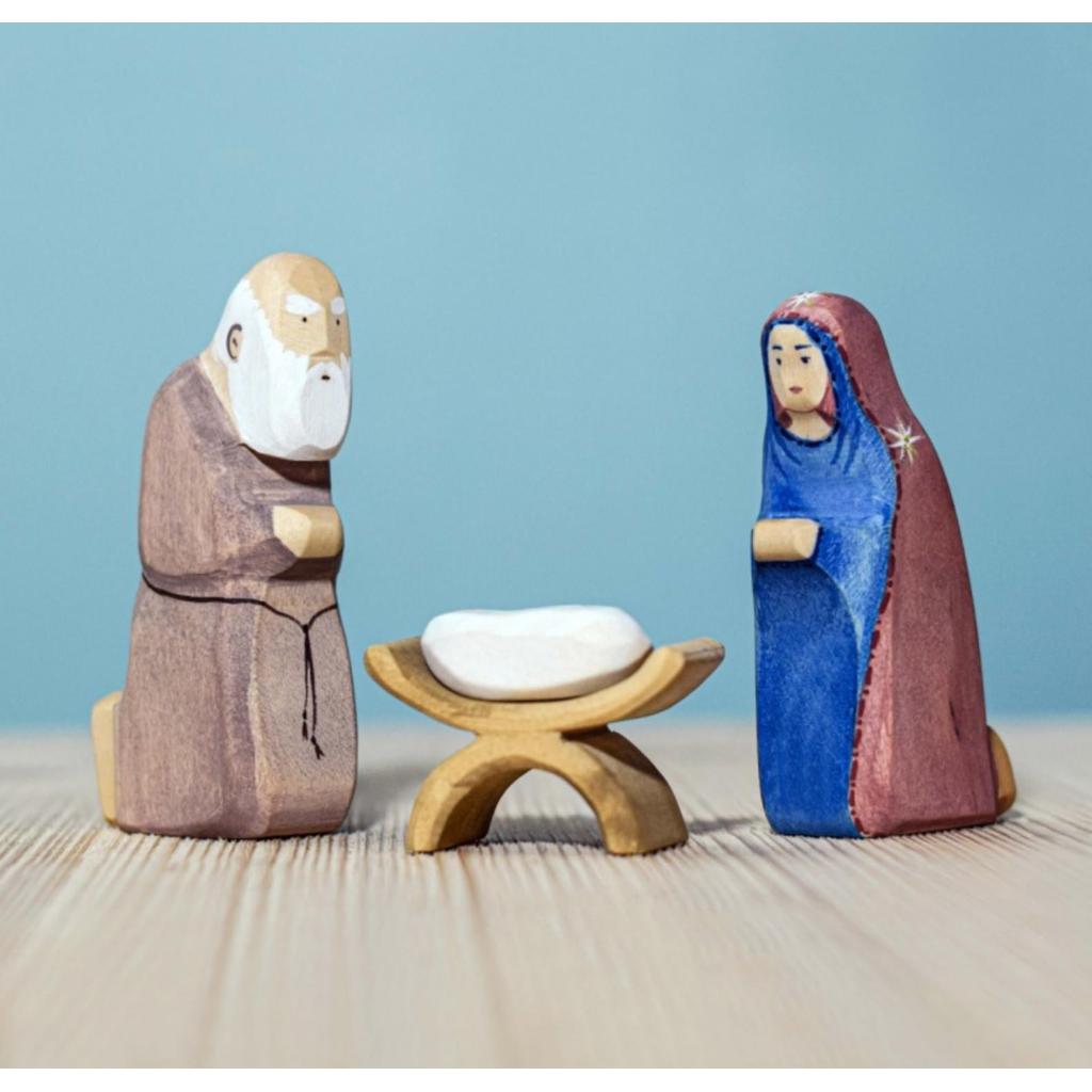 Trefigur Lønnetre Håndmalt Håndlaget Stor Josef Bumbu Toys