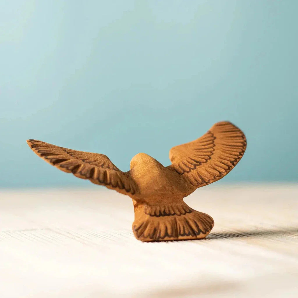 Trefigur Håndskåret Håndmalt Liten Natur Ørn Bumbu Toys