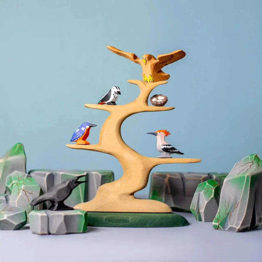 Trefigur Håndskåret Håndmalt Liten Natur Ørn Bumbu Toys