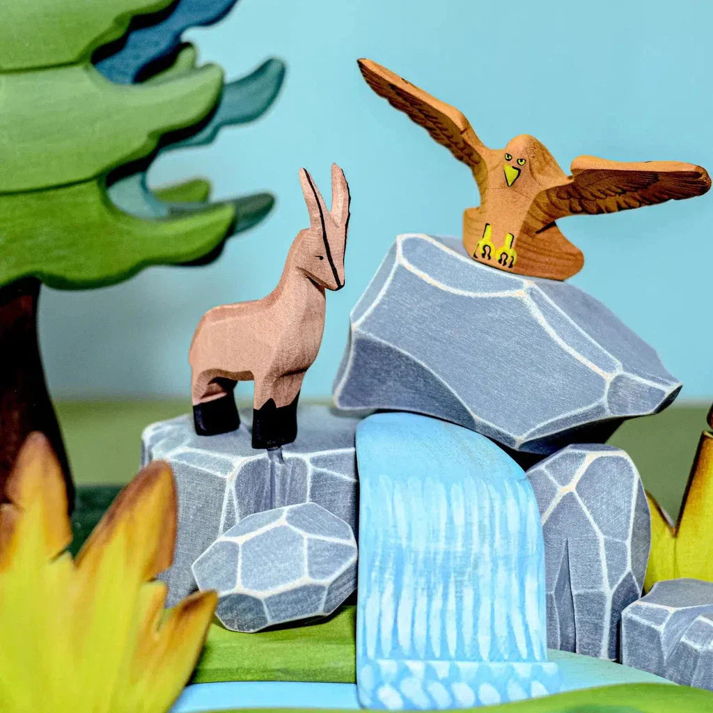 Trefigur Håndskåret Håndmalt Liten Natur Ørn Bumbu Toys