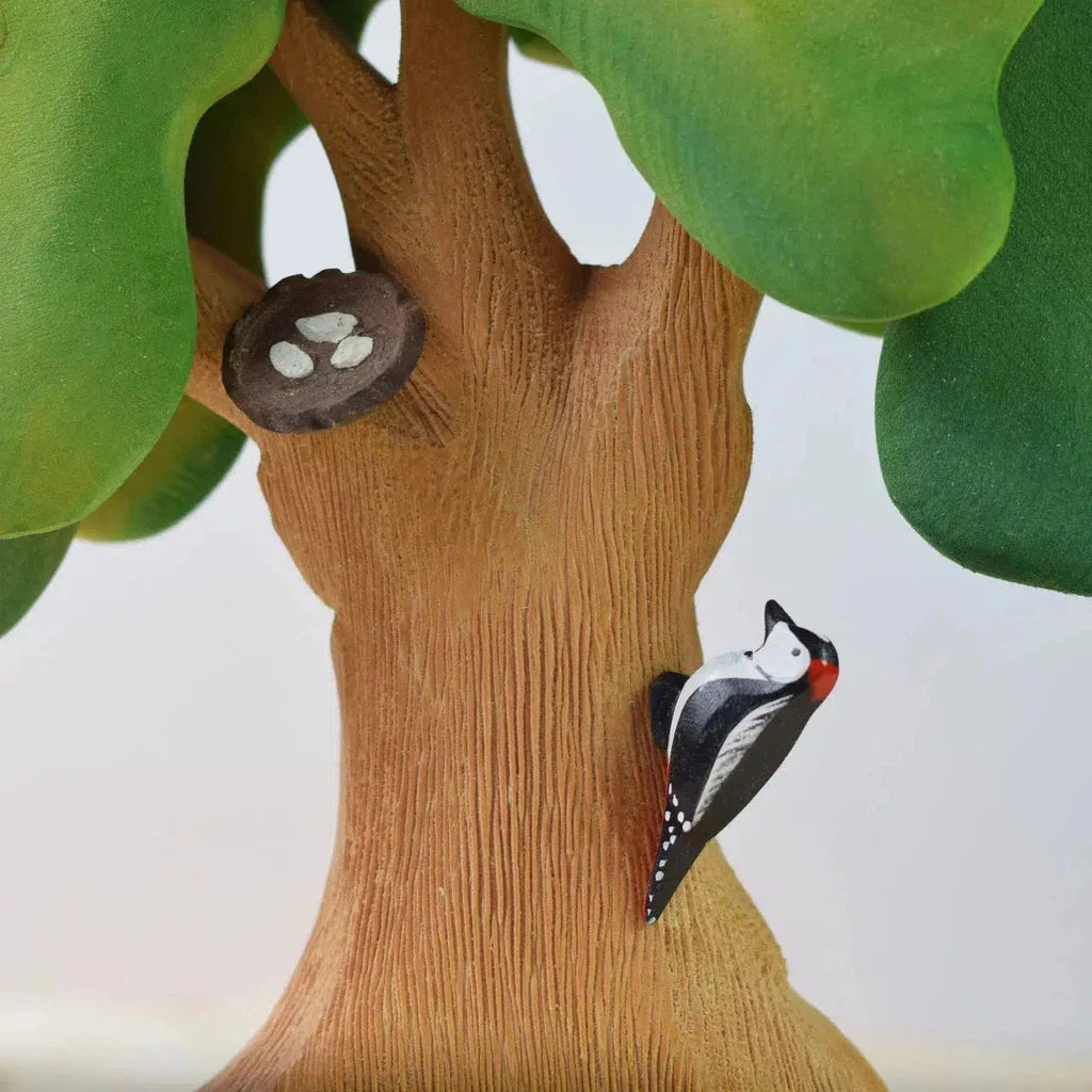 Trefigur Eik Natur Liten Høst Med Spett Mini Bumbu Toys