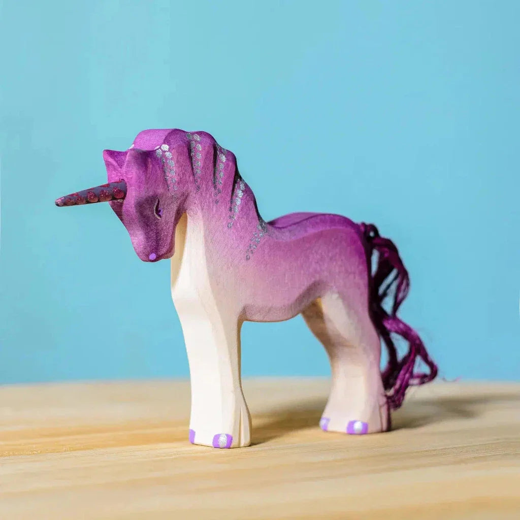 Trefigur Enhjørning i Tre Håndlaget Liten Bumbu Toys