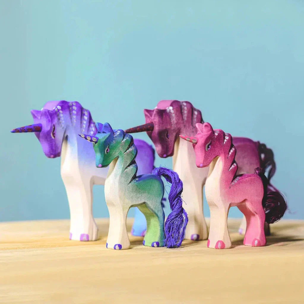 Trefigur Enhjørning i Tre Håndlaget Liten Bumbu Toys