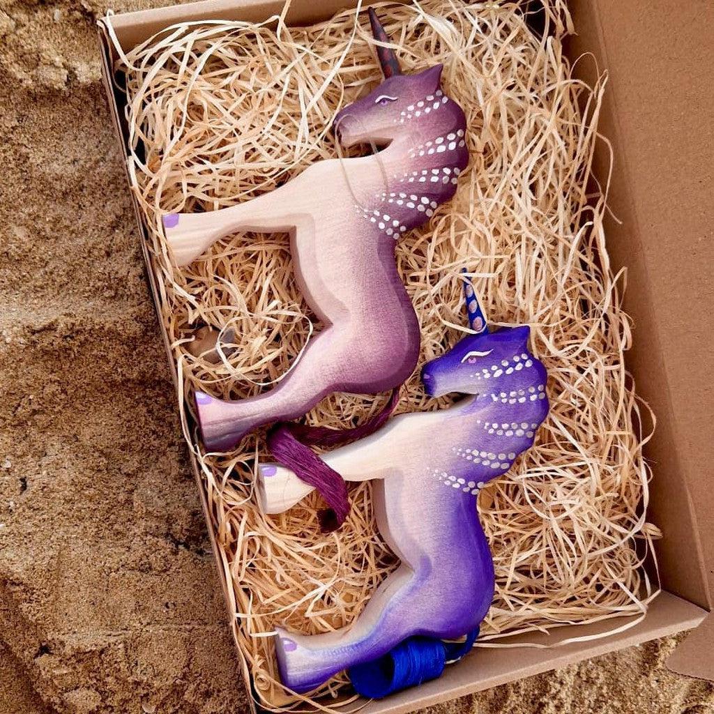 Trefigur Enhjørning i Tre Håndlaget Liten Bumbu Toys