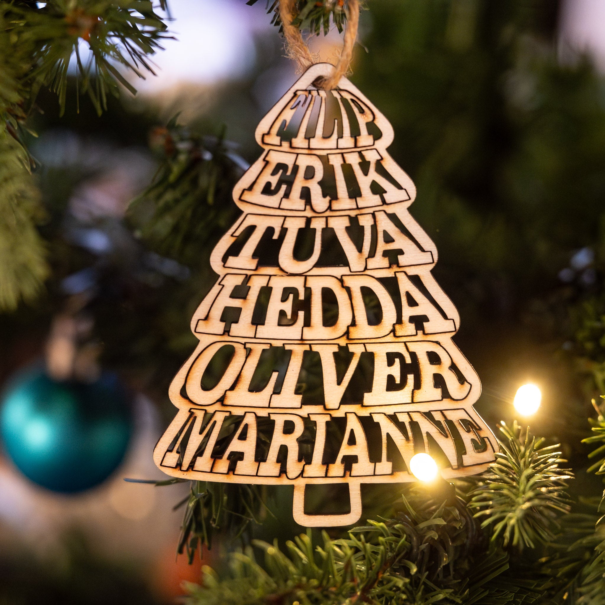 Familietre – Personlig julekule