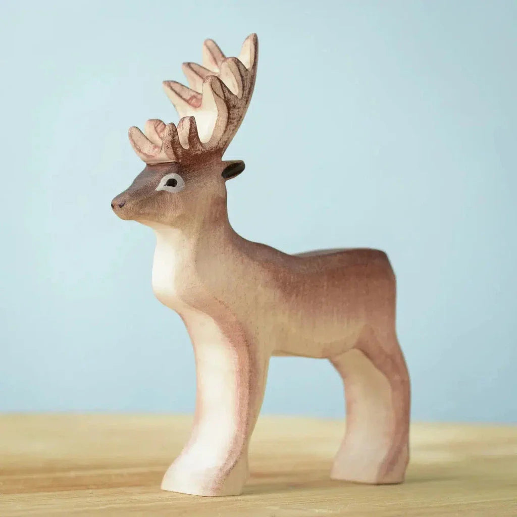 Trefigur Reinsdyr I Bærekraftig Tre 12 Cm Bumbu Toys