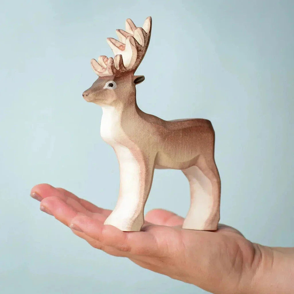 Trefigur Reinsdyr I Bærekraftig Tre 12 Cm Bumbu Toys
