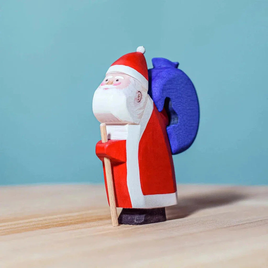 Trefigurer Håndlaget Sett Mini 3 Deler Jule Bumbu Toys