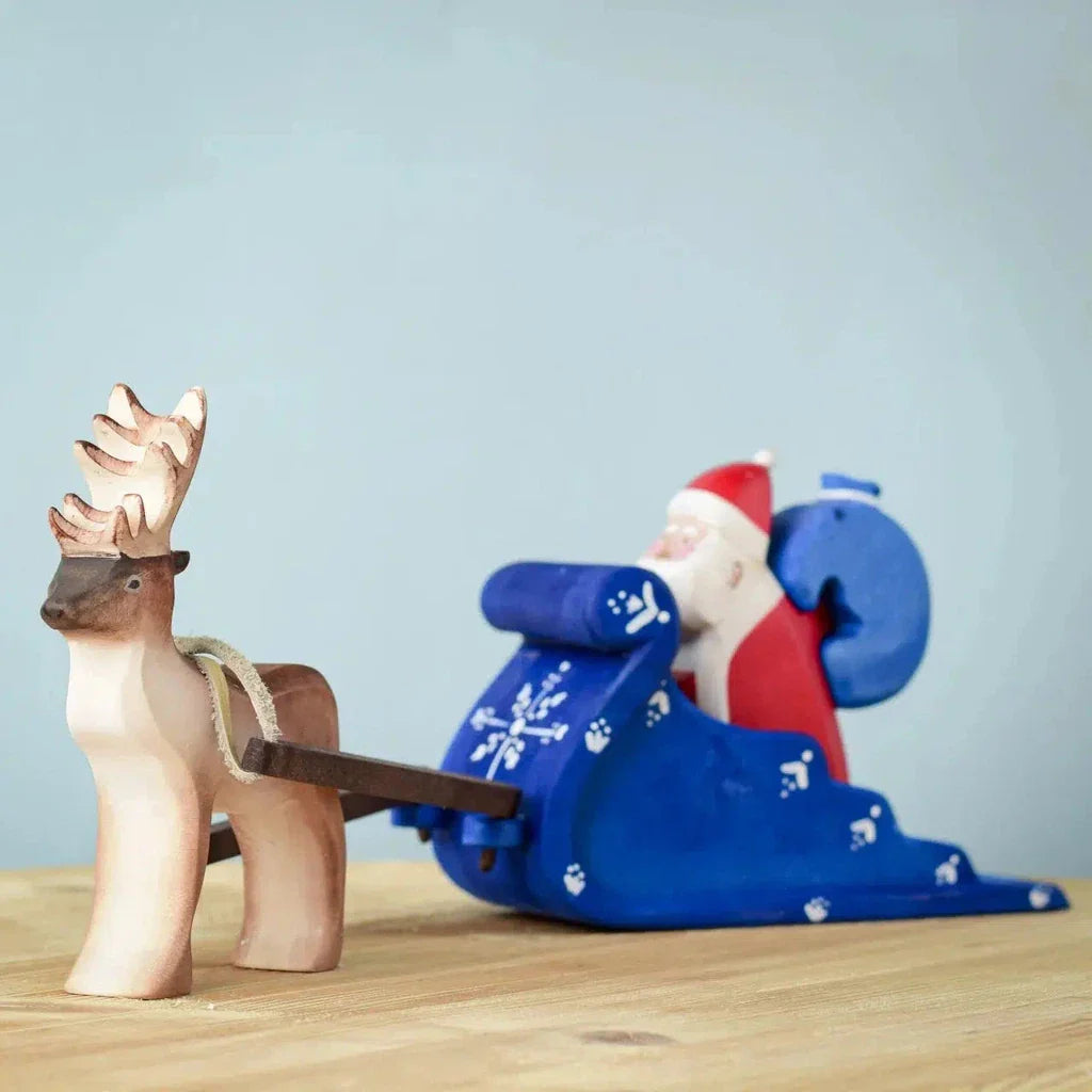 Trefigurer Håndlaget Sett Mini 3 Deler Jule Bumbu Toys