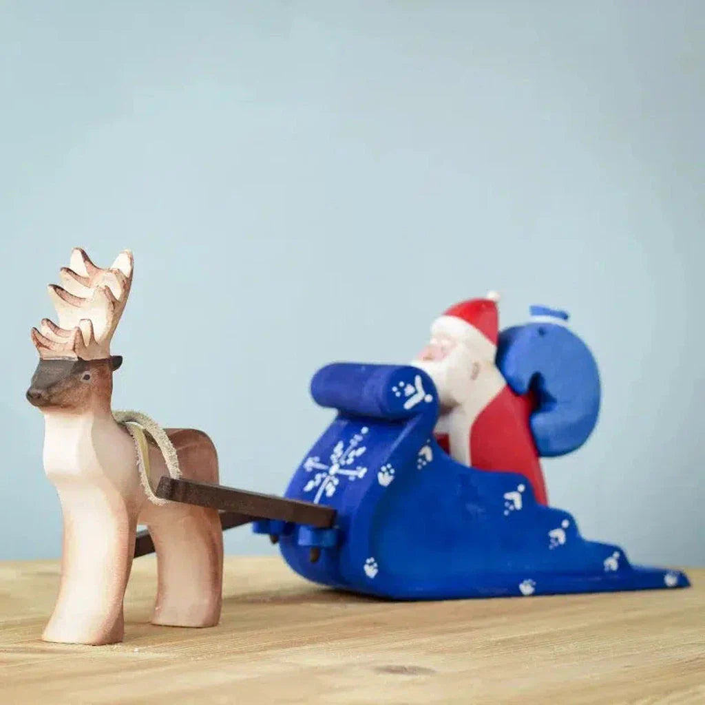 Trefigurer Håndlaget Sett Mini 3 Deler Jule Bumbu Toys