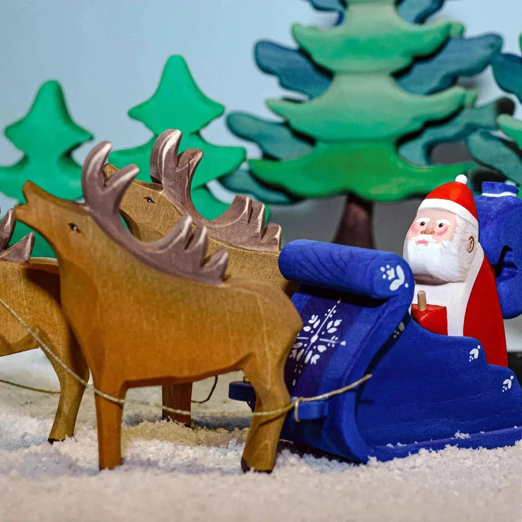 Trefigur Lønnetre Håndmalt Liten Julenisse Bumbu Toys