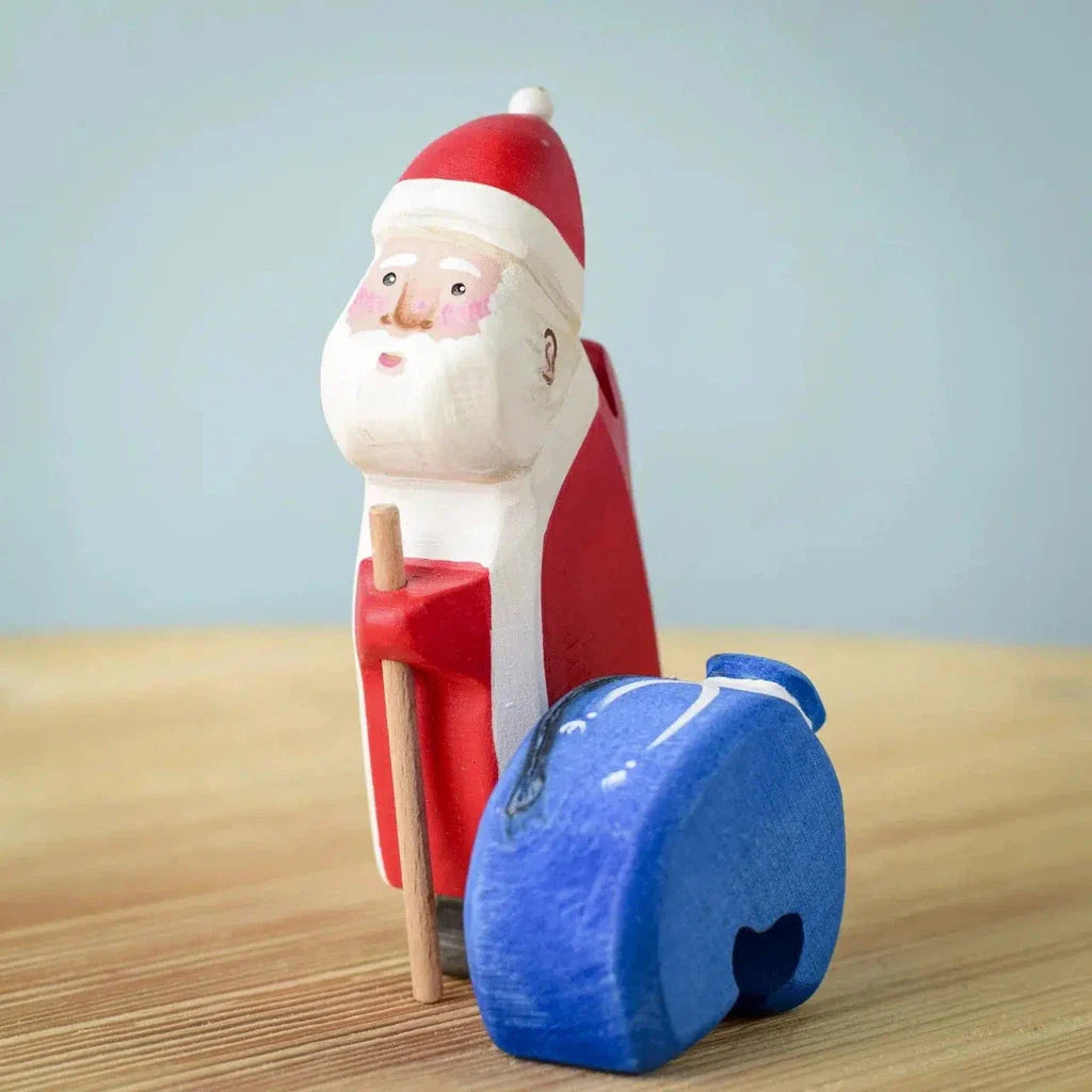 Trefigur Lønnetre Håndmalt Liten Julenisse Bumbu Toys