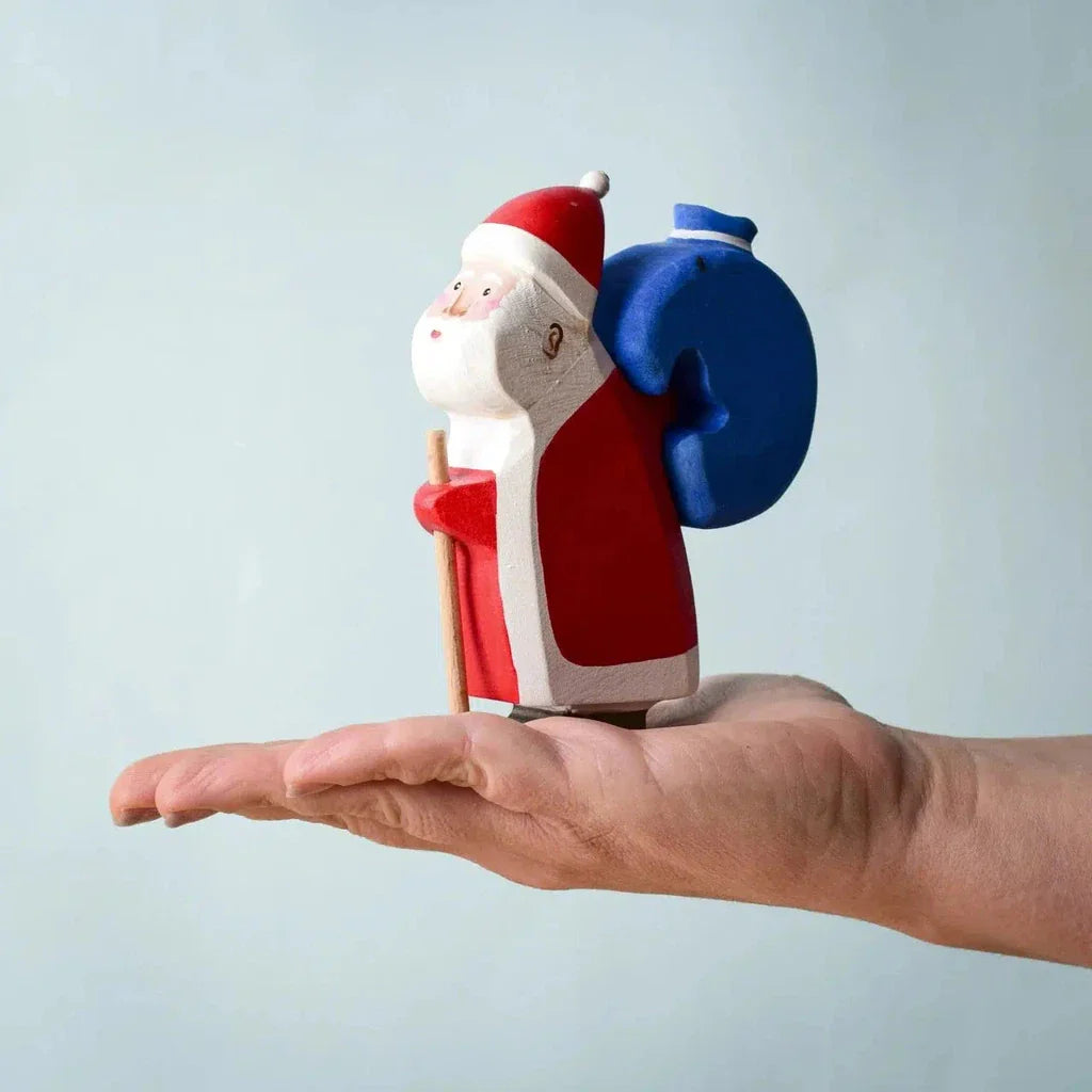 Trefigur Lønnetre Håndmalt Liten Julenisse Bumbu Toys